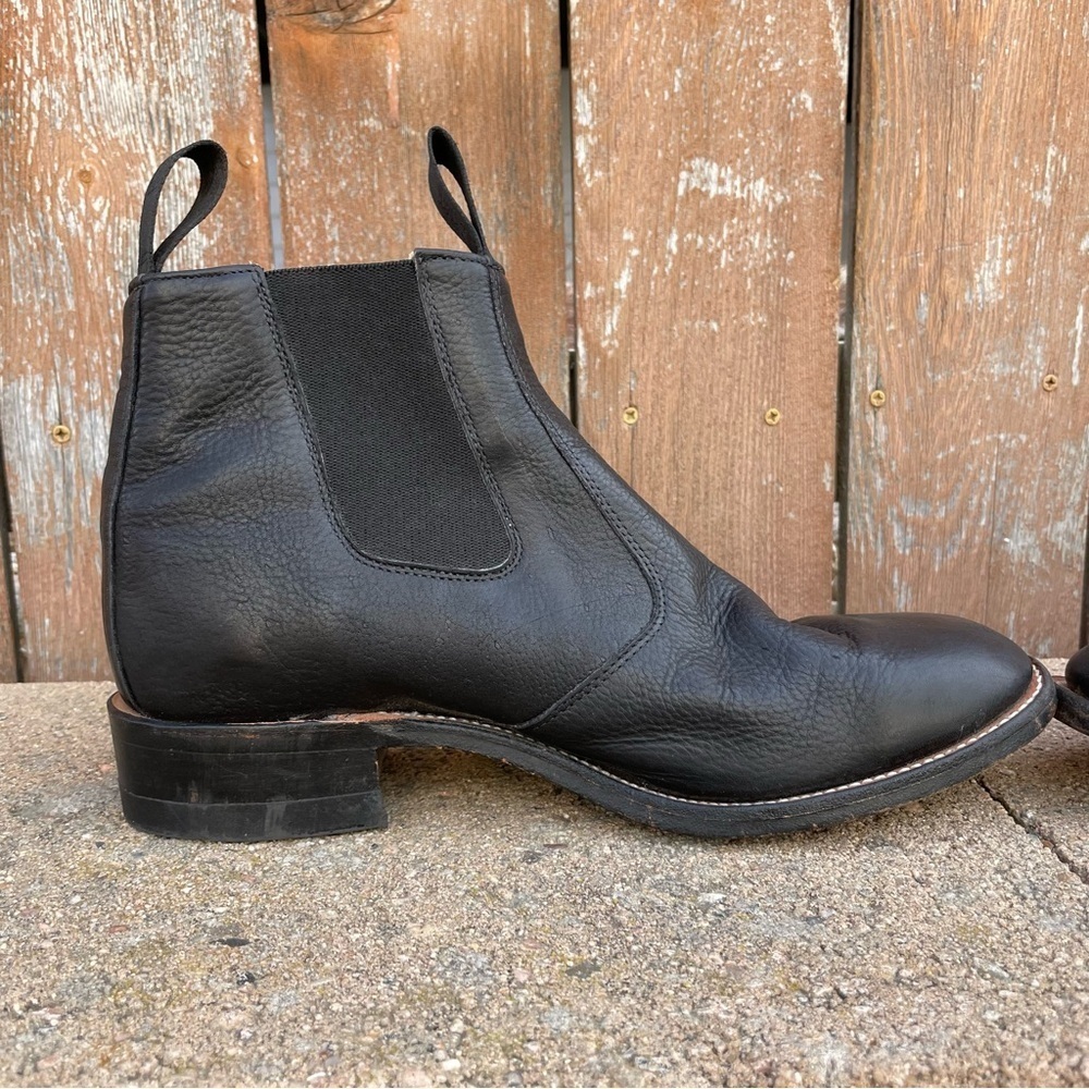 BOULET Men’s Black Leather Pull On Congress Ankle Boot Shoe Size 9 - Picture 8 of 16